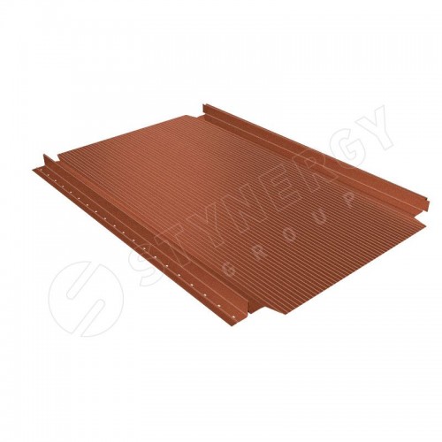 Фальцевая кровля Smart Фальц Pro гофрированный CORUNDUM50® матовый RAL 8004 (медно-коричневый) 0.50