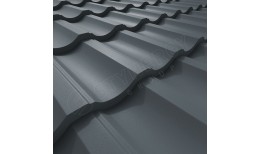 Металлочерепица Garda CORUNDUM50® матовый RAL 7011 (железно-серый) 0.50