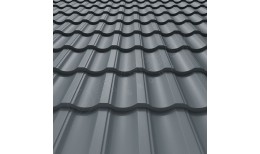 Металлочерепица Garda CORUNDUM50® матовый RAL 7011 (железно-серый) 0.50