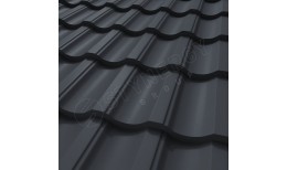 Металлочерепица Garda CORUNDUM50® матовый RAL 7024 (графитовый серый) 0.50
