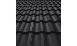 Металлочерепица Garda CORUNDUM50® матовый RAL 9005 (глубокий черный) 0.50