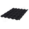 Металлочерепица Garda CORUNDUM50® матовый RAL 9005 (глубокий черный) 0.50