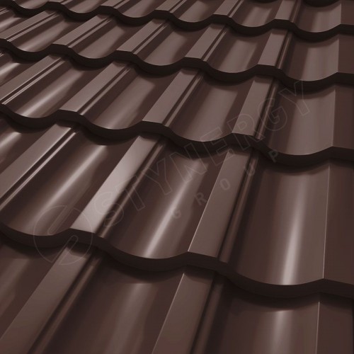 Металлочерепица Garda CORUNDUM50® RAL 8017 (шоколадно-коричневый) 0.50