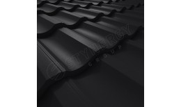 Металлочерепица Garda Rooftop Бархат® RAL 9005 (глубокий черный) 0.50
