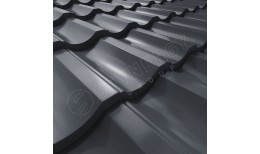 Металлочерепица Garda Rooftop Кашемир® RAL 7024 (графитовый серый) 0.50