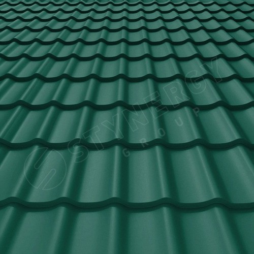 Металлочерепица СМ Классик CORUNDUM50® матовый RAL 6005 (зелёный мох) 0.50