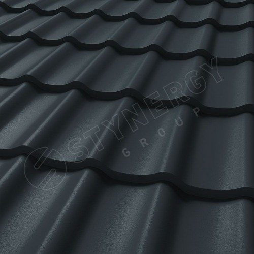 Металлочерепица СМ Классик CORUNDUM50® матовый RAL 7016 (антрацитово-серый) 0.50
