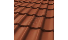 Металлочерепица СМ Классик CORUNDUM50® матовый RAL 8004 (медно-коричневый) 0.50