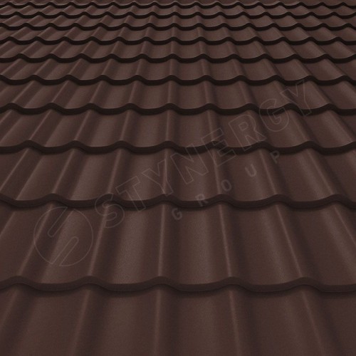 Металлочерепица СМ Классик CORUNDUM50® матовый RAL 8017 (шоколадно-коричневый) 0.50