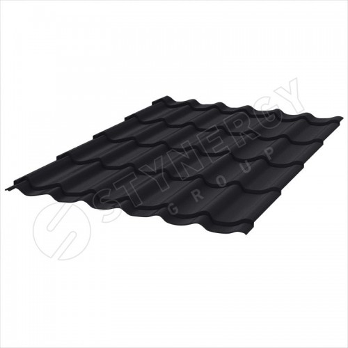 Металлочерепица СМ Классик CORUNDUM50® матовый RAL 9005 (глубокий черный) 0.50