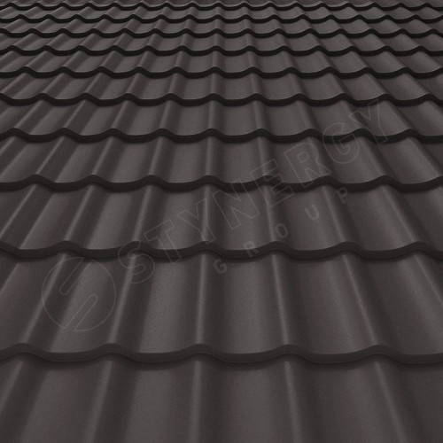 Металлочерепица СМ Классик CORUNDUM50® матовый RR32 (серо-коричневый) 0.50