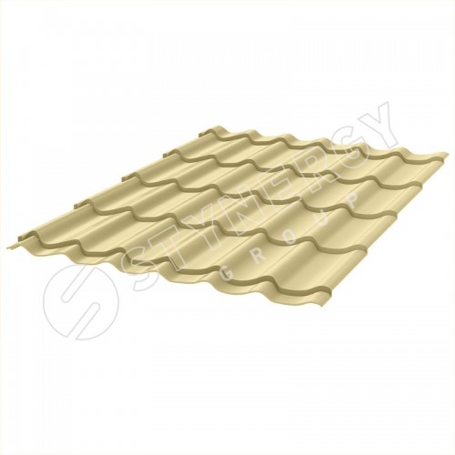 Металлочерепица СМ Классик CORUNDUM50® RAL 1014 (слоновая кость) 0.50
