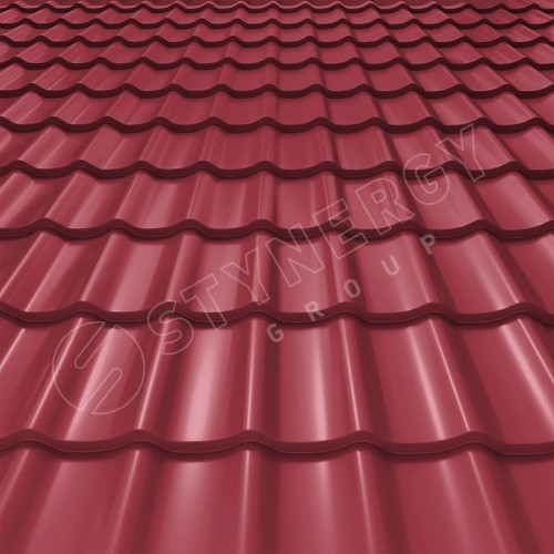 Металлочерепица СМ Классик CORUNDUM50® RAL 3003 (рубиново-красный) 0.50
