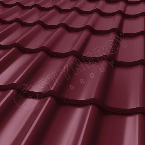 Металлочерепица СМ Классик CORUNDUM50® RAL 3005 (винно-красный) 0.50