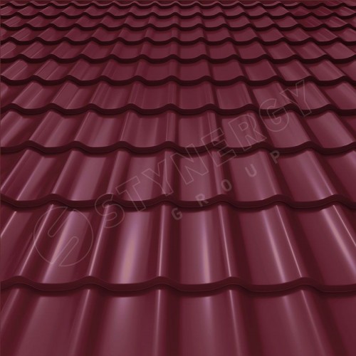 Металлочерепица СМ Классик CORUNDUM50® RAL 3005 (винно-красный) 0.50