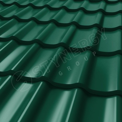 Металлочерепица СМ Классик CORUNDUM50® RAL 6005 (зелёный мох) 0.50