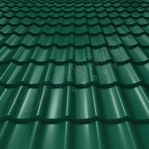 Металлочерепица СМ Классик CORUNDUM50® RAL 6005 (зелёный мох) 0.50
