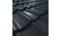 Металлочерепица СМ Классик CORUNDUM50® RAL 7016 (антрацитово-серый) 0.50