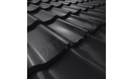 Металлочерепица СМ Классик CORUNDUM50® RAL 9005 (глубокий черный) 0.50