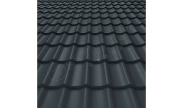 Металлочерепица СМ Классик Rooftop Бархат® RAL 7016 (антрацитово-серый) 0.50