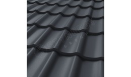 Металлочерепица СМ Классик Rooftop Бархат® RAL 7024 (графитовый серый) 0.50