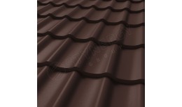 Металлочерепица СМ Классик Rooftop Бархат® RAL 8017 (шоколадно-коричневый) 0.50