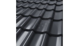 Металлочерепица СМ Классик Rooftop Кашемир® RAL 7024 (графитовый серый) 0.50