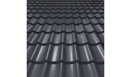 Металлочерепица СМ Классик Rooftop Кашемир® RAL 7024 (графитовый серый) 0.50