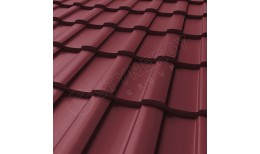 Металлочерепица Stella CORUNDUM50® матовый RAL 3005 (винно-красный) 0.50