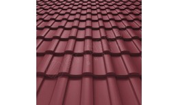 Металлочерепица Stella CORUNDUM50® матовый RAL 3005 (винно-красный) 0.50