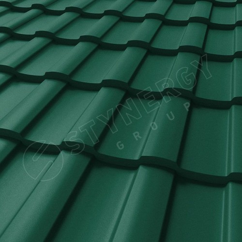 Металлочерепица Stella CORUNDUM50® матовый RAL 6005 (зелёный мох) 0.50