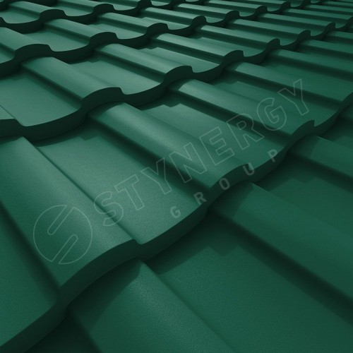 Металлочерепица Stella CORUNDUM50® матовый RAL 6005 (зелёный мох) 0.50