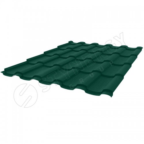 Металлочерепица Stella CORUNDUM50® матовый RAL 6005 (зелёный мох) 0.50