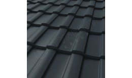 Металлочерепица Stella CORUNDUM50® матовый RAL 7016 (антрацитово-серый) 0.50