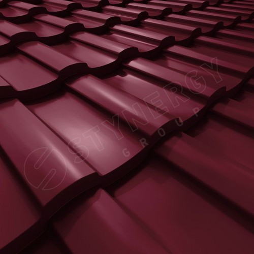 Металлочерепица Stella CORUNDUM50® RAL 3005 (винно-красный) 0.50