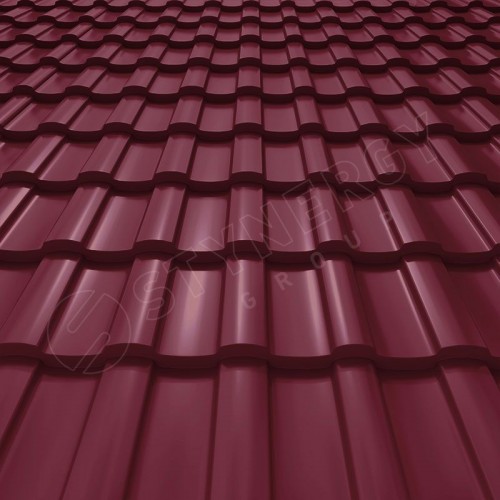 Металлочерепица Stella CORUNDUM50® RAL 3005 (винно-красный) 0.50