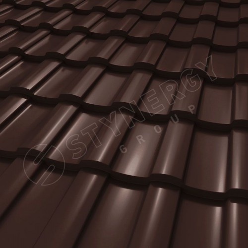 Металлочерепица Stella CORUNDUM50® RAL 8017 (шоколадно-коричневый) 0.50