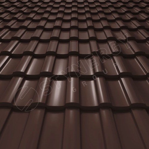 Металлочерепица Stella CORUNDUM50® RAL 8017 (шоколадно-коричневый) 0.50