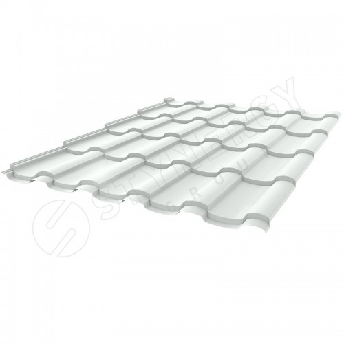 Металлочерепица Stella CORUNDUM50® RAL 9003 (сигнальный белый) 0.50