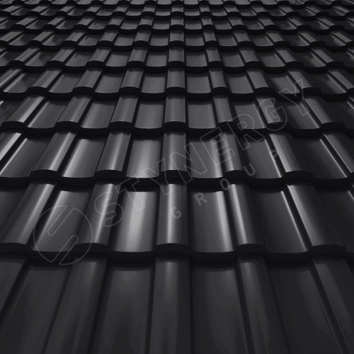 Металлочерепица Stella CORUNDUM50® RAL 9005 (глубокий черный) 0.50
