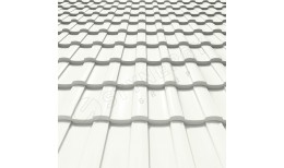 Металлочерепица Stella CORUNDUM50® RAL 9010 (белый) 0.50