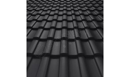 Металлочерепица Stella Rooftop Бархат® RAL 9005 (глубокий черный) 0.50