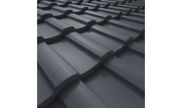 Металлочерепица Stella Rooftop Кашемир® матовый RAL 7024 (графитовый серый) 0.50