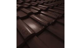 Металлочерепица Stella Rooftop Кашемир® RAL 8017 (шоколадно-коричневый) 0.50