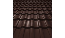 Металлочерепица Stella Rooftop Кашемир® RAL 8017 (шоколадно-коричневый) 0.50