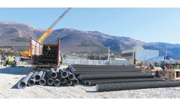 Труба гофрированная двустенная с раструбом ⌀400, 2м