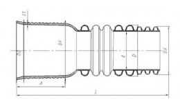 Труба гофрированная двустенная с раструбом ⌀400, 2м