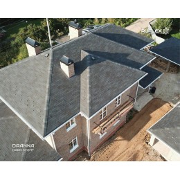 Гибкая черепица Ruflex Dranka Темная ночь