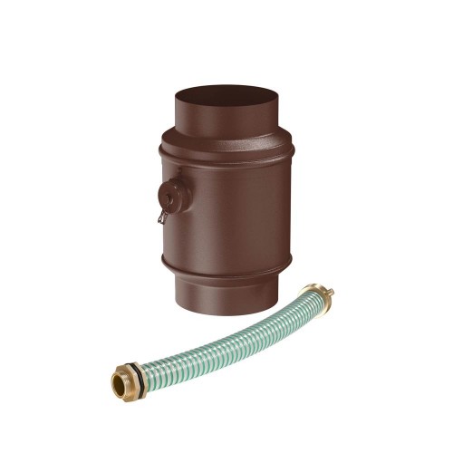 Водосборник цилиндрический в комплекте 90/125 Премиум (Коричневый матовый) Aquasystem (Аквасистем)