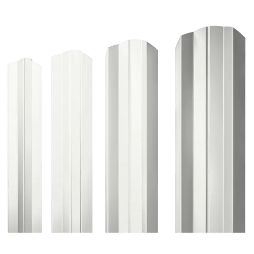 Штакетник М-образный А фигурный 0,45 PE RAL 9003 сигнальный белый